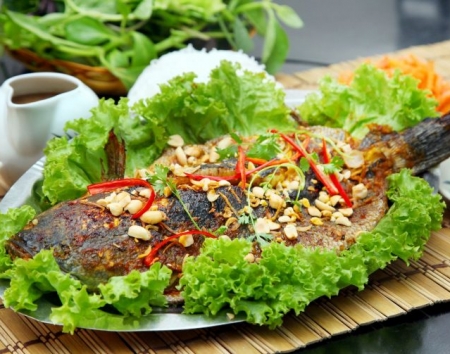 CÁ LÓC : NƯỚNG TRUI - HẤP BẦU - HẤP HÀNH